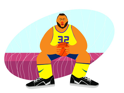 BALL PLAYER basketball design illustraion player sports vector