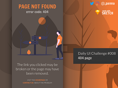 Daily UI Challenge #008: 404 page