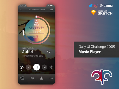 Daily Ui Challenge #009: Music Player app challenge daily ui 009 daily ui challenge daily ui challenge 009 dailyui design ui