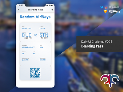 Daily Ui Challenge #024: Boarding Pass boarding pass challenge daily ui daily ui challenge dailyui design ui