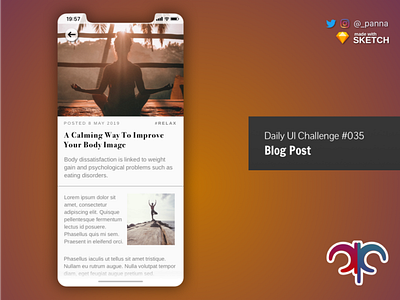 Daily UI Challenge #035: Blog Post challenge daily ui daily ui challenge dailyui design ui design