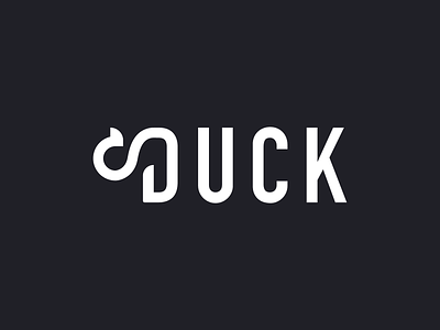 Duck - Typographic Logo animal brand branding clean design duck duck logo icon identity illustration logo minimal simple typography vector