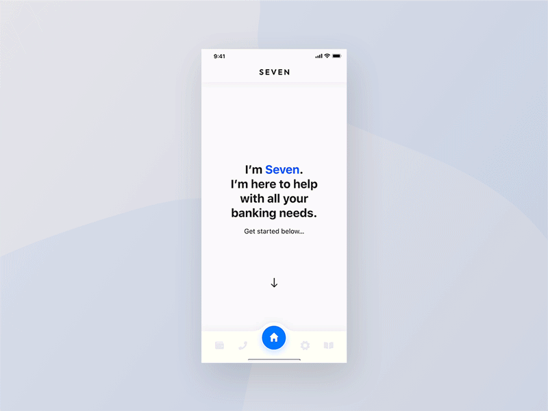 SEVEN - Ai Messenger - UI Concept animation app app concept blue brand branding clean debut design gif icon identity ios logo messenger minimal sketch ui ux web