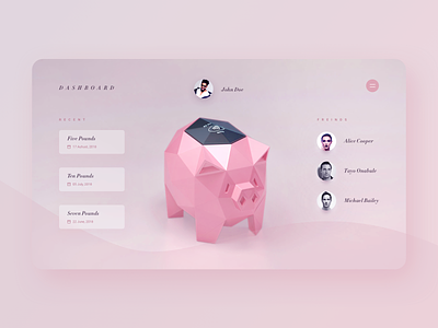 Contactless Piggy Bank - Dashboard