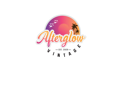 Afterglow design icon illustration logo typography vector