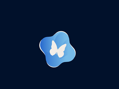 Butterfly design icon logo