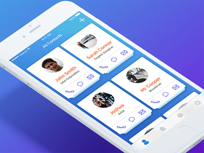 Contacts App Concept app color contacts icon mobile ui ux
