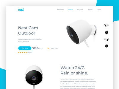 Nest Cam Outdoor Landing Page branding design icon logo typography ui ux web design website