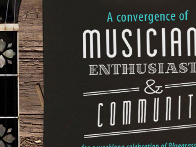 About BOB bluegrass music texture typography ui
