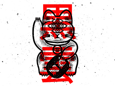 BLACK FORTUNE art cat design drawing graphic graphicdesign illustration tattoo vector vectordesign vectorillustration