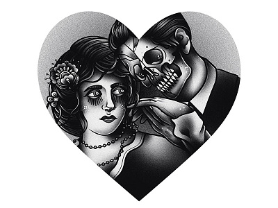 True Love art blackwork design drawing graphic illustration tattoo traditional vector