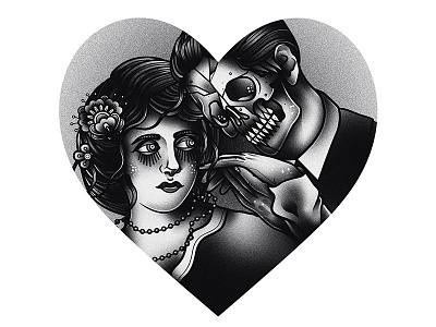 True Love art blackwork design drawing graphic illustration tattoo traditional vector