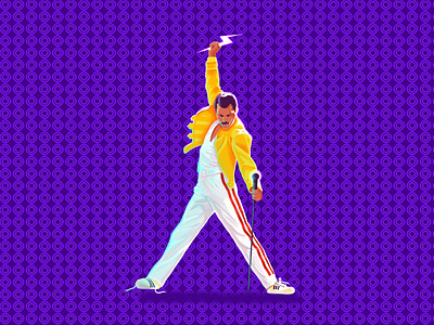 Freddiee art artist branding charecter design corona coronavirus daily design dribbbledaily freddie mercury illustration logo minimal minimalism neon patterns photoshop queen simple ui