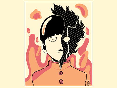 Mob - Mob Psycho 100 anime art ilustration ilustração mob mob psycho 100