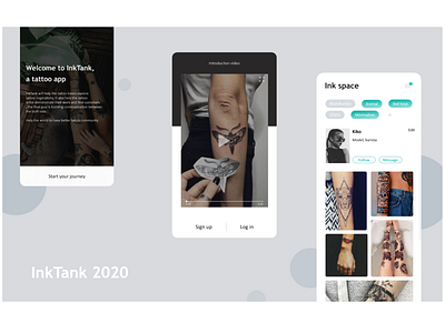 INKTANK redesign 2020 app branding product tattoo ui ux