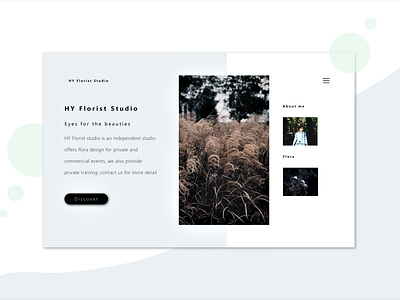 florist studion landing page