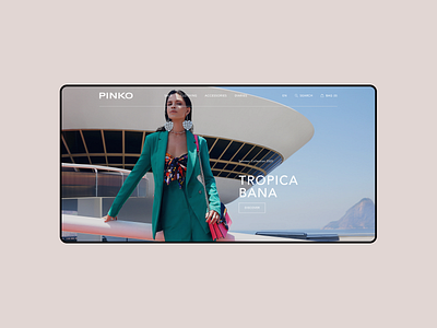 PINKO – Italian women's fashion brand animation clean design flat lending minimal typography ui web webdesign