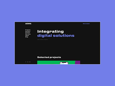 Agima clean design flat lending minimal typography ui vector web webdesign