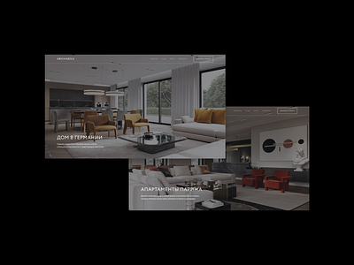 Archinesis – interior design studio website clean design flat lending minimal typography ui vector web webdesign