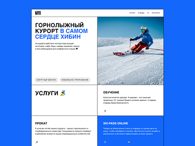 BigWood ski resort – redesign clean design flat lending minimal typography ui vector web webdesign