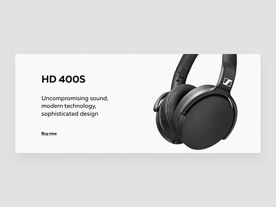 Sennheiser - Minimalistic Banner clean design flat lending minimal typography ui vector web webdesign