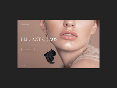 Maria Afanasyeva - jewelry designer clean design flat lending minimal typography ui web webdesign website