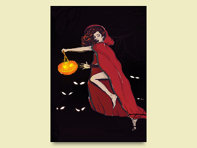 Halloween design digitaldrawing graphic design halloween hand made illustration retrostyle vintagestyle