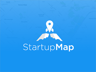 Logo StartupMap logo map marker rocket startup