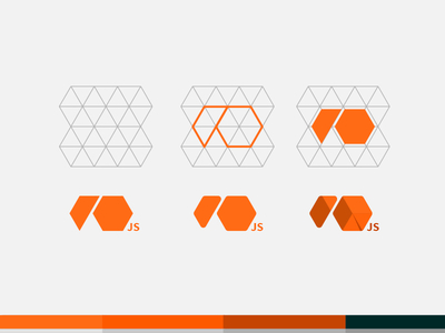 Logo io.js grid color cube grid hexagon io io.js js logo origami triangle