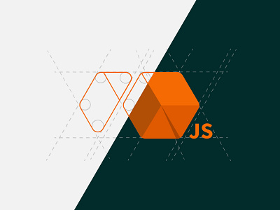 Logo io.js grid 2 cube grid hexagon io io.js js logo origami triangule