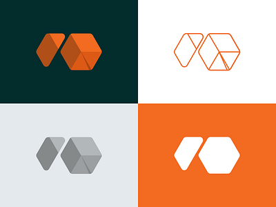 Iojs hexagon io js logo modular orange otigami triangle