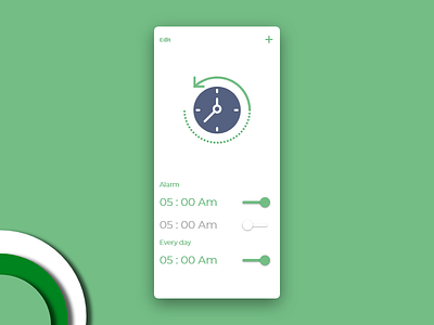 Alarm clock UI Design adobe xd alarm alarm clock alarms clock colors dailyui dark ui design mobile ui