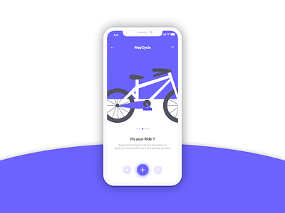 Bike App - Design adobe xd app app design back bike bike ride blue branding color dailyui design menu mobile ride ui ux waycycle