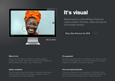 BlackVostok blackvostok portfolio theme wordpress