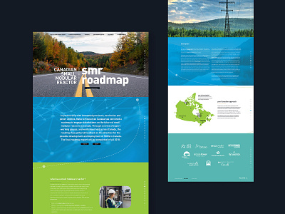 SMR Roadmap | web design canadian website clean energy go green green energy website nuclear energy nuclear industry roadmap website tech industry tech website ui design uiux website builder website design website template