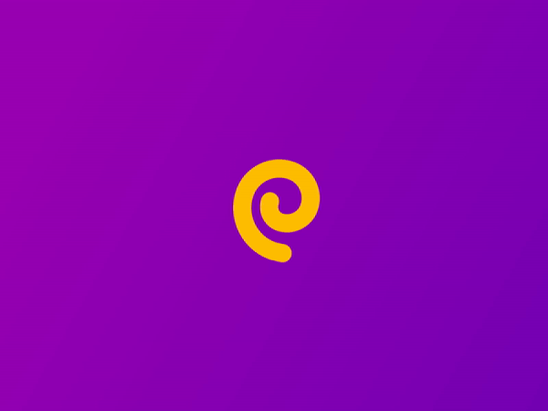 Logo Animation Concept for letter "P"