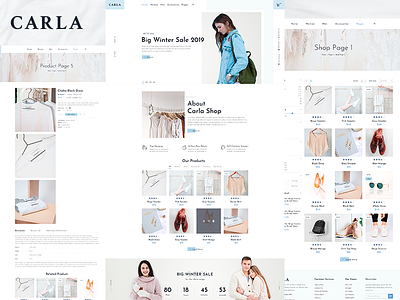 Carla - Clothing and Fashion E-commerce Template for Themeforest creative design ecommerce fashion responsive theme forest