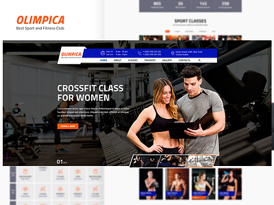 Olimpica - Gym, Crossfit and Fitness PSD Template bootstrap creative crossfit design fitness club gym responsive theme forest
