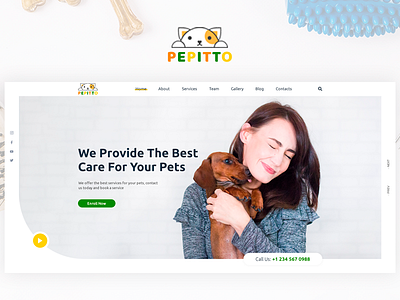 Pepitto - Pet Care, Shop, and Veterinary Template