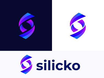 silicko logo design | S Logo abstract brand identity branding business company creative digital gradient letter logo logo logo design logo designer logo mark modern modern logo s s letter symbol technology