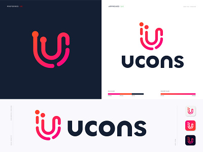 ucons logo design || U letter logo design