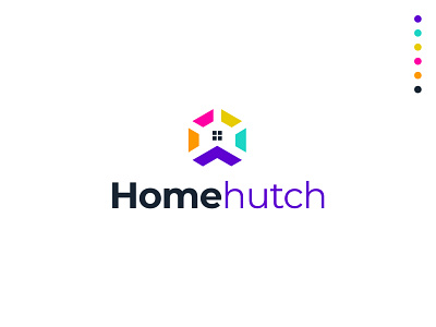 Homehutch logo design abstract logo app brand identity branding building business colorful company corporate identity gradient home home logo logo design logo designer modern modern home logo modern logo design modern real estate logo real estate real estate logo