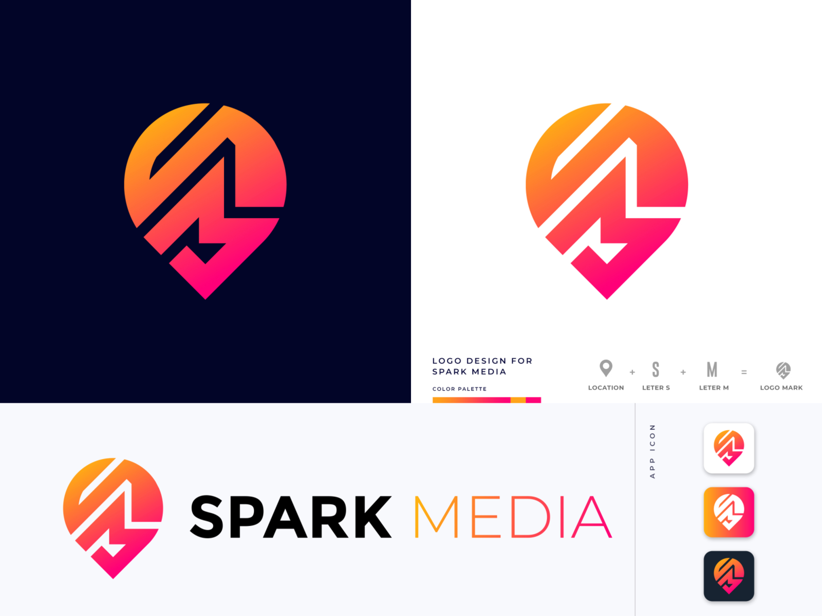 Spark logo design concept. Night company brand logomark illustration. Can  representing travel, adventure, smart, holiday, star, and floral. Stock  Vector | Adobe Stock