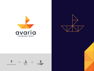 Avaria Forward Boat - logo design