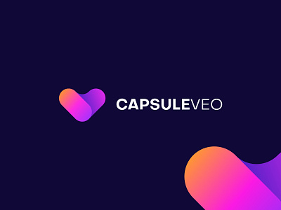 CapsuleVeo - Logo Design brand identity branding capsule capsuleveo creative logo gradient letter logo lettering logo logo design logo design branding logo mark logodesign minimal modern modernism overlap soft technology v logo