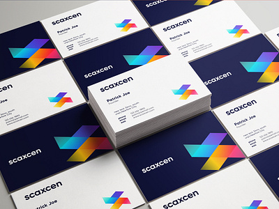 Scaxcen Business Cards app logo brand identity brand identity designer branding design business card business card design business card template corporate business card logo branding logo mark logotype symbol mark minimal business card modern business card print stationery technology technology logo website logo design