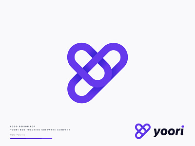 Y letter logo mark for Yoori Bug Tracking software comapny abstract app app icon brand identity bug bug tracking business company it logo logo designer logo mark modern sofware symbol technology tracking typography y letter logo y logo
