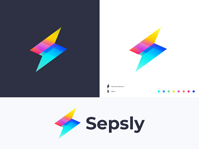 Sepsly - Bolt + S logo concept app bolt bolt logo brand branding digital agency digital marketing electronic gradient identity illustraion letter logo logo designer logo mark modern software logo tech logo technology vector