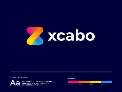 xcabo - logo design app app icon brand and identity brand identity branding branding design business company graident illustration letter logo logo design logo designer logo mark modern technology vector x x letter logo