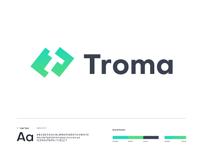 Troma logo design app app icon brand identity branding creative digital agency illustration letter logo letter t logo mark logo design logo designer logo mark logo mark symbol modern negative space logo t letter logo t logo technology typography vector